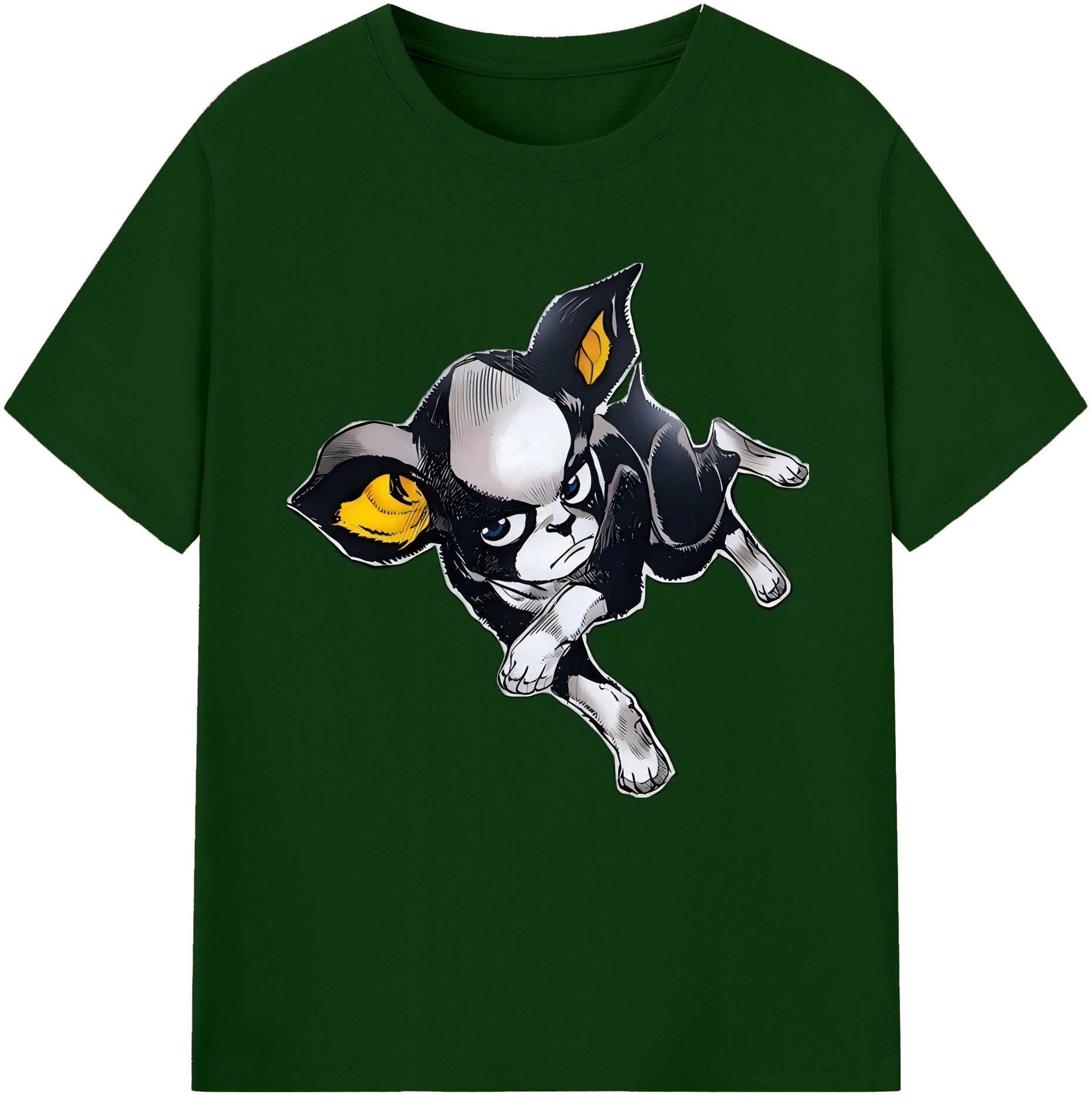 （画像用） ジョジョの奇妙な冒険 イギー JoJo's Bizarre Adventure Iggy 綿100％半袖Tシャツ（フロントプリント）
